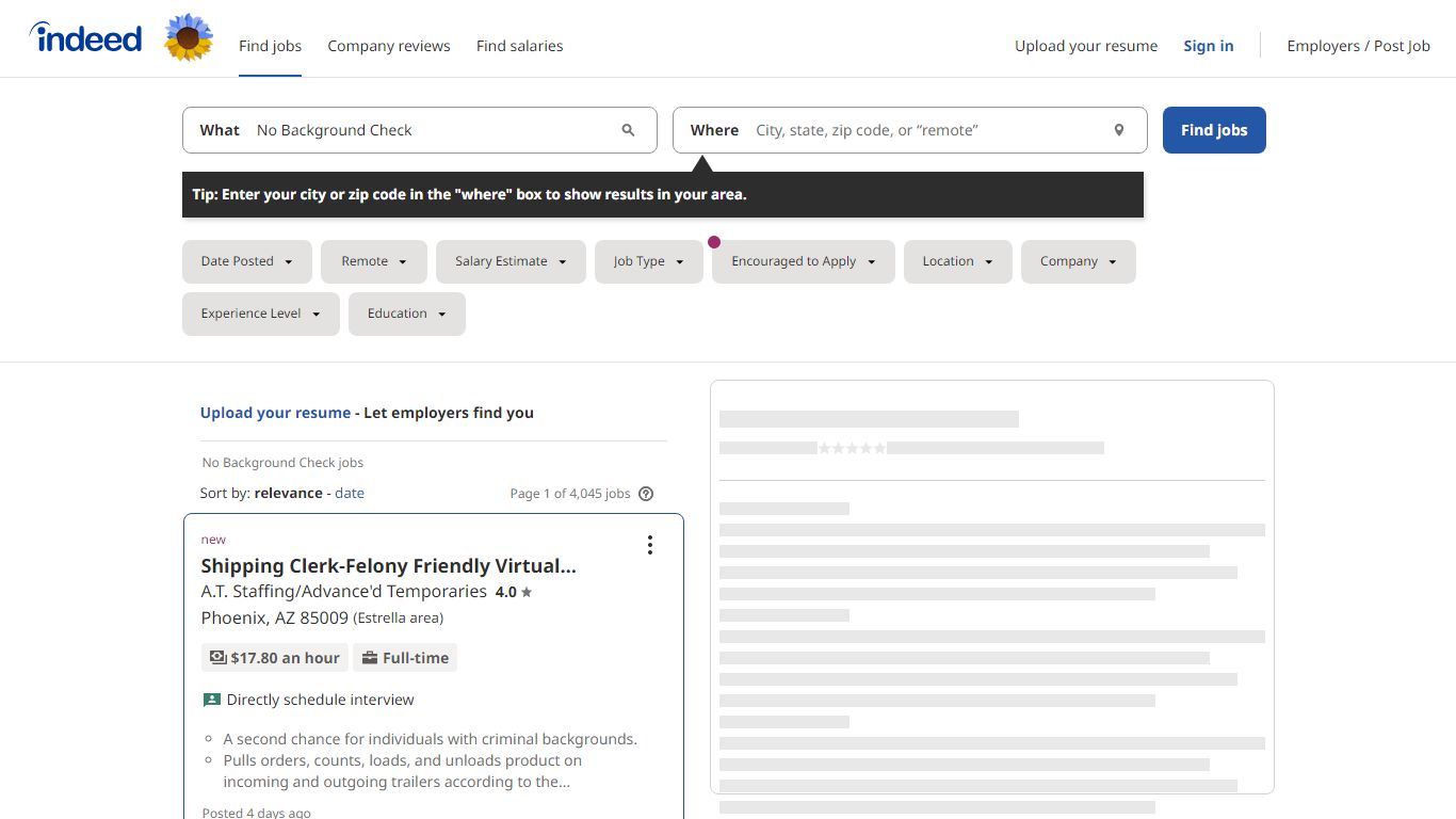 No Background Check Jobs, Employment | Indeed.com
